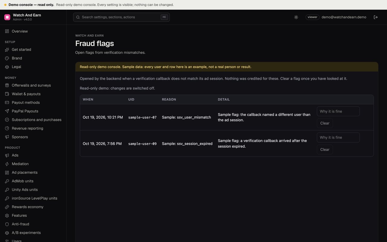 Fraud flags page